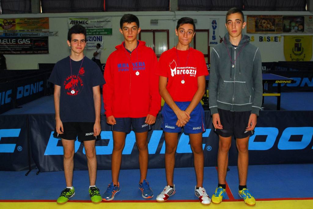 Il Podio juniores maschili (Foto Luciano Saiu)